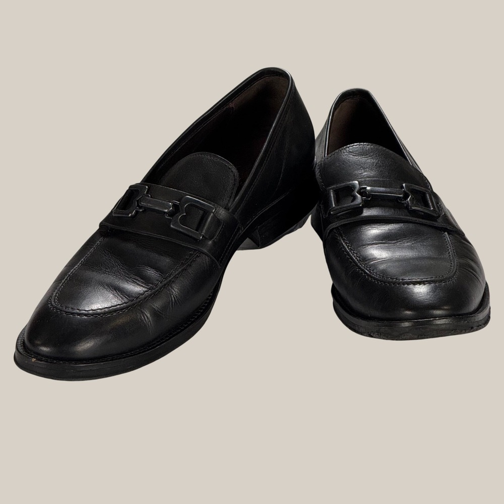 Bruno Magli Corrado Loafers Men 10.5 M Black Leather Horsebit Dress Shoes